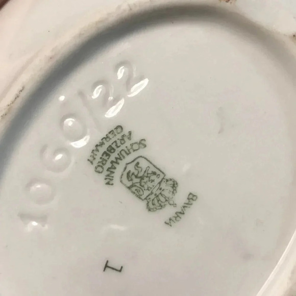 Vintage Bavaria Wild Rose (Scallop, Rim, Embossed) by Schumann relish dish - Picture 7 of 7